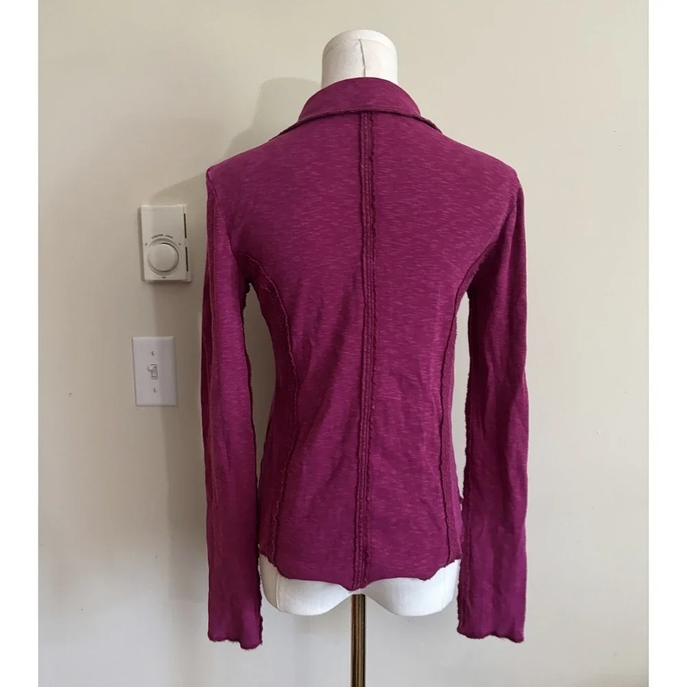 Anthropologie Pilcro Womens Small Collared Shirt Tight Slim Fit Bodycon Preppy - Picture 7 of 7